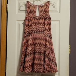 Pink multi-color dress